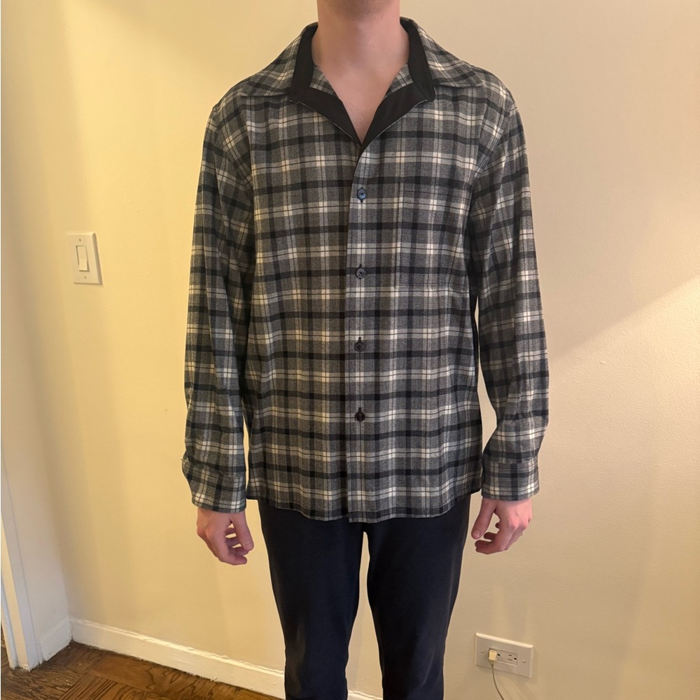 Men's Black and Gray Plaid shirt. NWOT